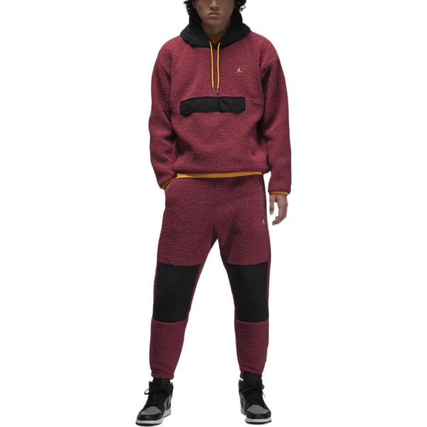 Спортивные штаны Air Jordan Colorblock Embroidered Drawstring Elastic Waistband Bundle Feet Sports Pants Men's Red, красный — фото 2