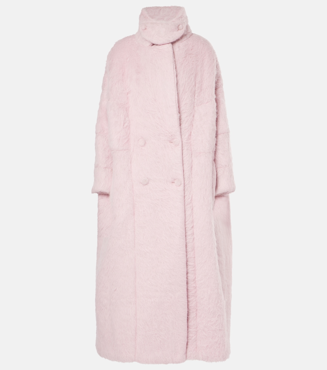

Пальто из смесовой шерсти Dries Van Noten, розовый