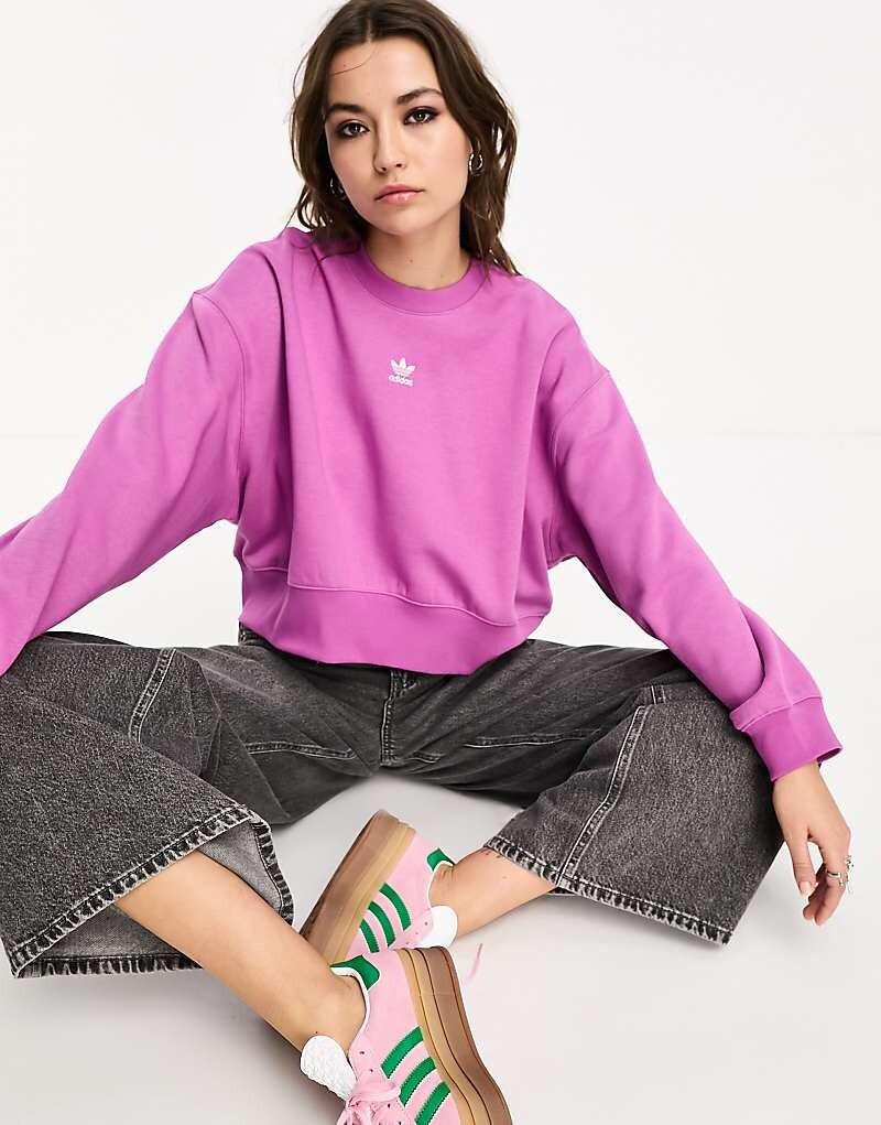 

adidas Originals – Adicolor Essentials – Фиолетовая толстовка с круглым вырезом