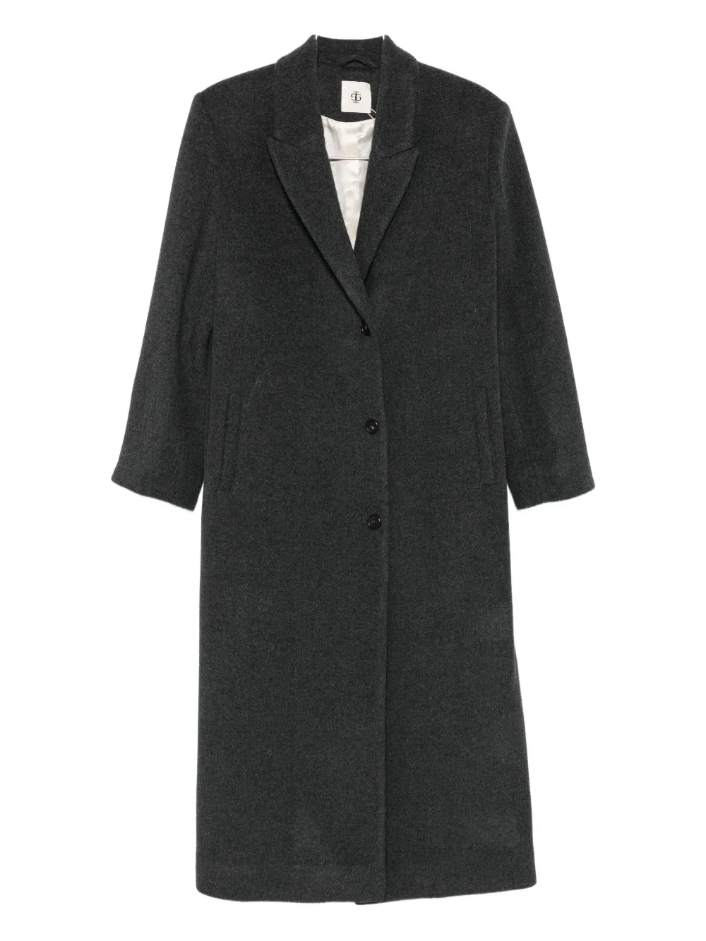 

Однобортное пальто из фетра The Garment, серый