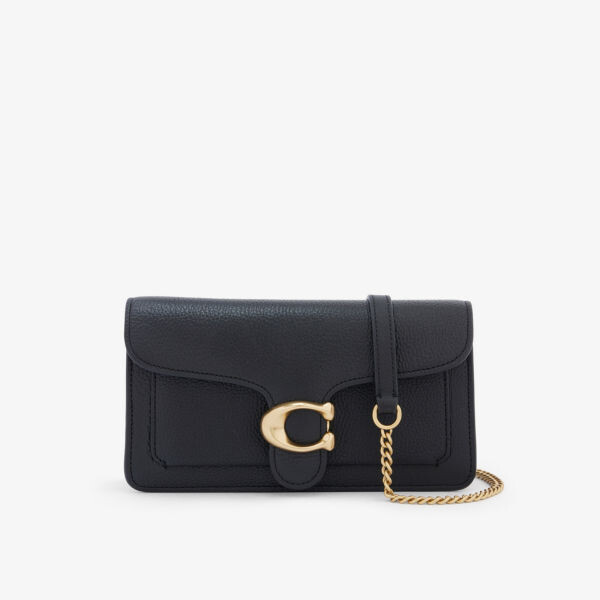

Сумка на плечо из кожи tabby Coach, черный