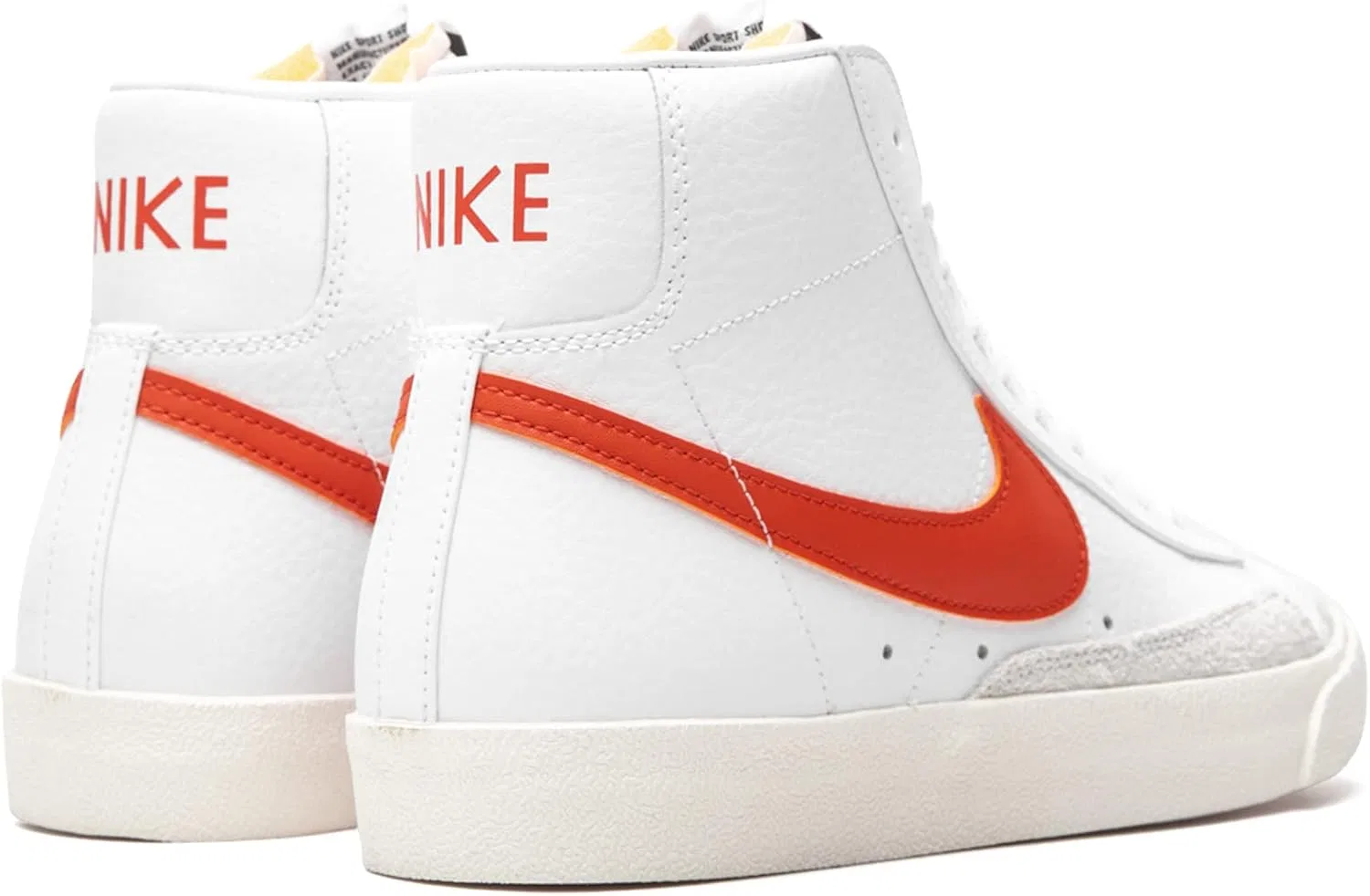 Винтажные баскетбольные кроссовки Nike Blazer Mid '77 для мужчин, белый/оранжевый/оранжевый — фото 4