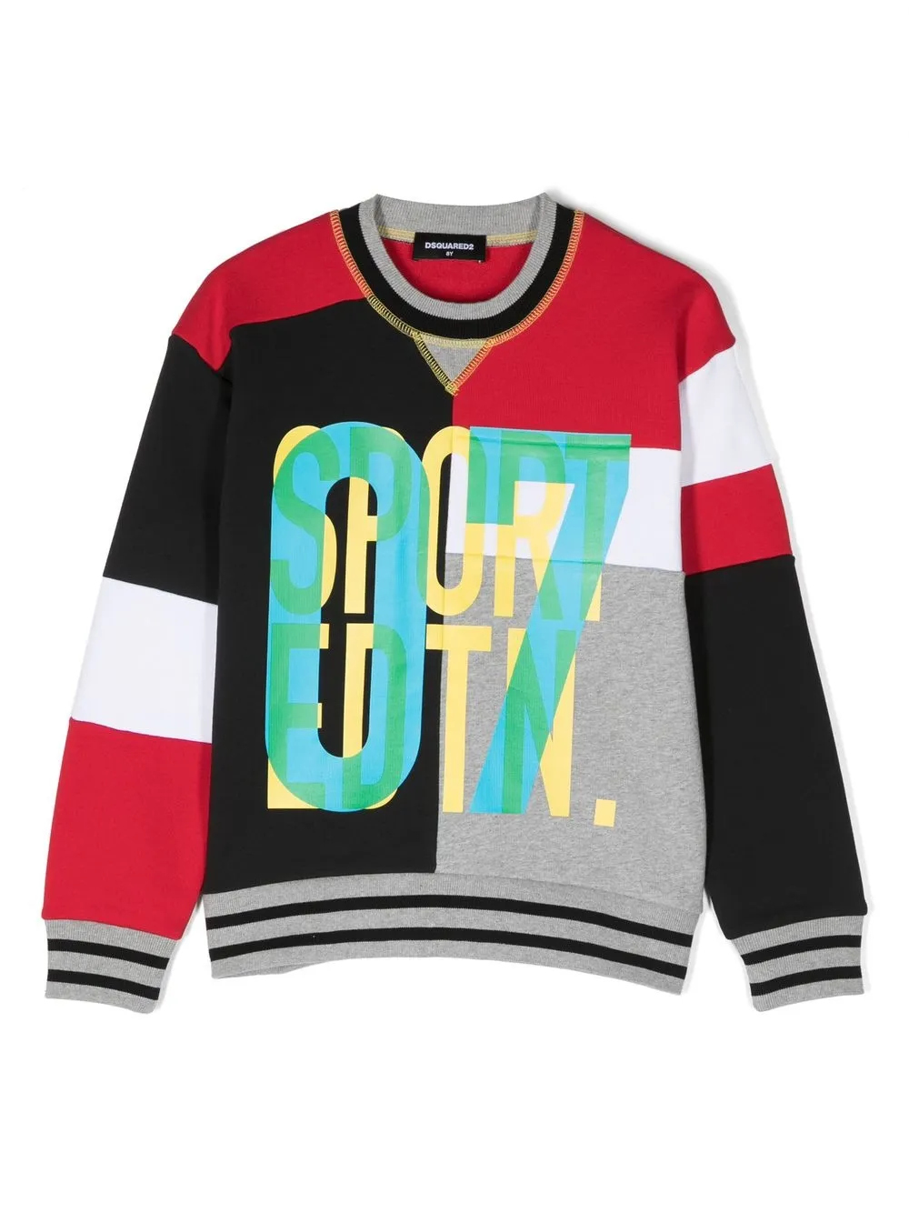 

Толстовка в стиле колор-блок DSQUARED2 KIDS, черный