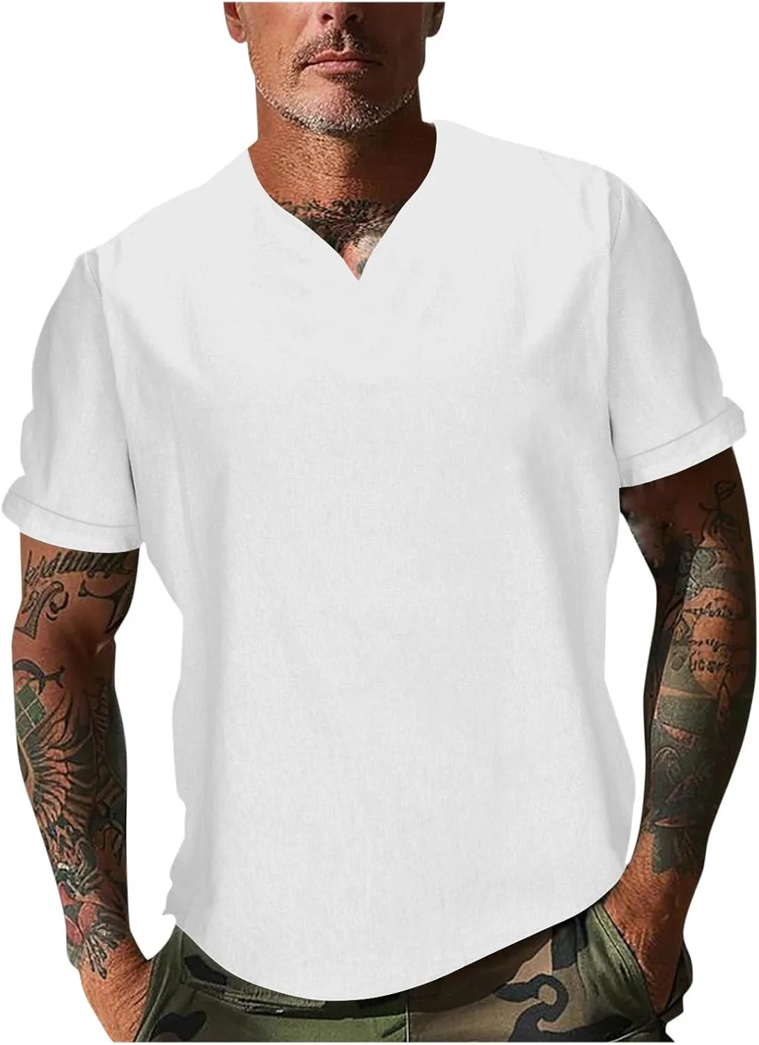 

Мужская футболка Regular-Fit с коротким рукавом, Plus Size