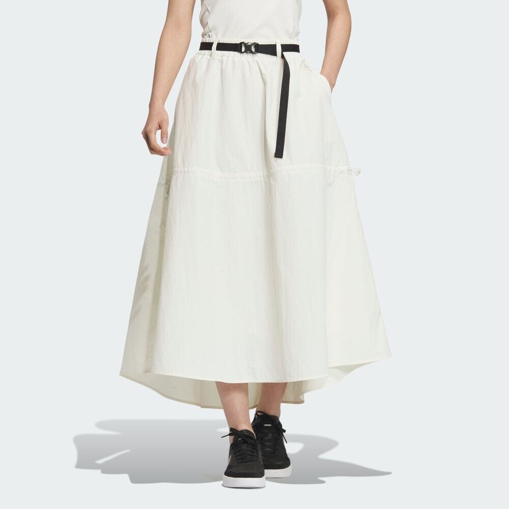 

Юбка Adidas Women's Luxe Flow Loose Fit Stretch Woven Skirt, цвет Ivory