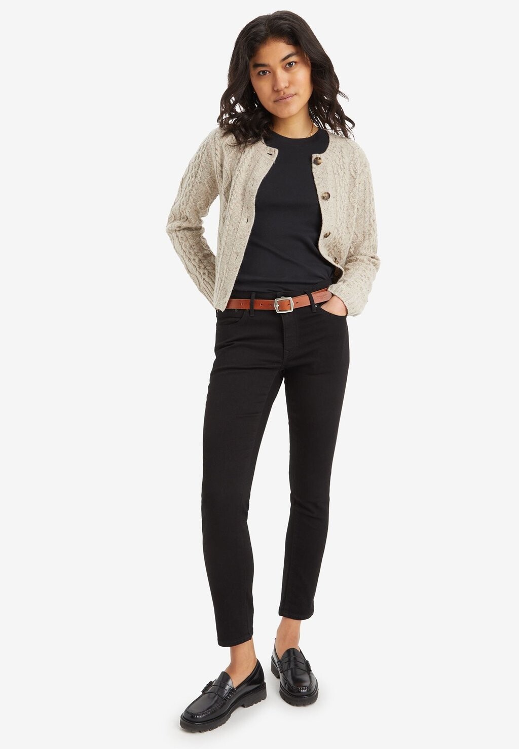 Джинсы узкого кроя 712™ SLIM WELT POCKET Levi's, черный деним — фото 2