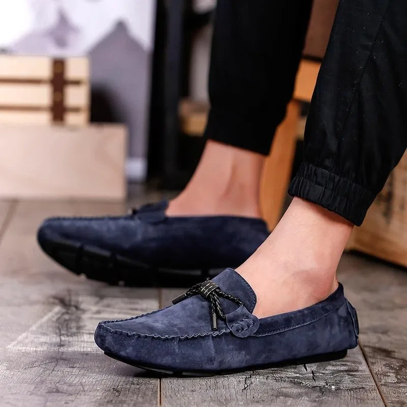Лоферы замшевые Mens Loafers, синий PUGHGAETZF — фото 2