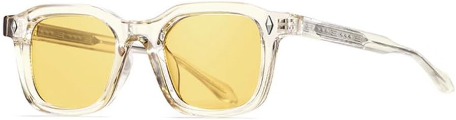 

Мужские солнцезащитные очки в стиле ретро, ​​модные заклепки, женские солнцезащитные очки с защитой от УФ-излучения UV400, трендовые панк-очки желто-зеленого цвета HVTVTLA, Yellow Yellow