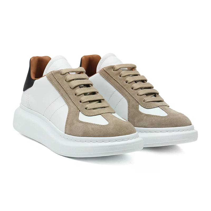 Alexander McQueen Оверсайз кроссовки лоу-топ повседневная обувь мужские white brown black — фото 3