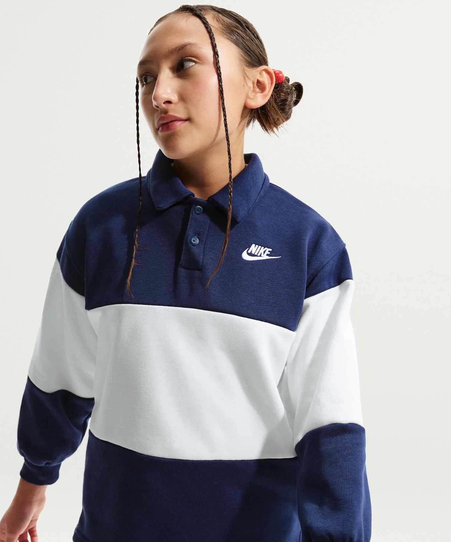 Детская регбийная команда Nike Sportswear Club French Terry / Детская регбийная команда Nike Sportswear Club French Terry IF2298-410, темно-синяя — фото 2