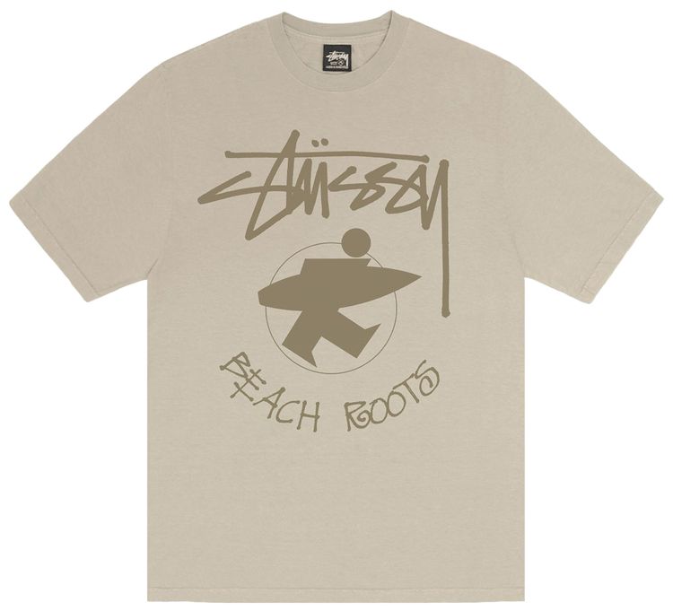 

Футболка Stussy Beach Roots Tee 'Khaki', загар