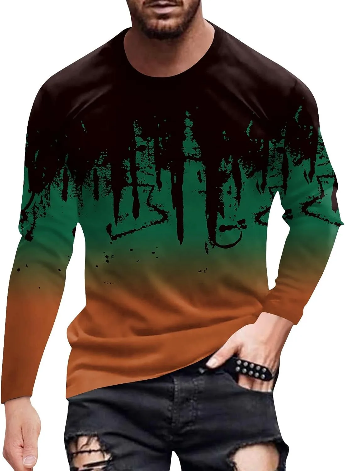 

Мужская футболка с длинным рукавом RTRDE, принт, размеры M-4XL