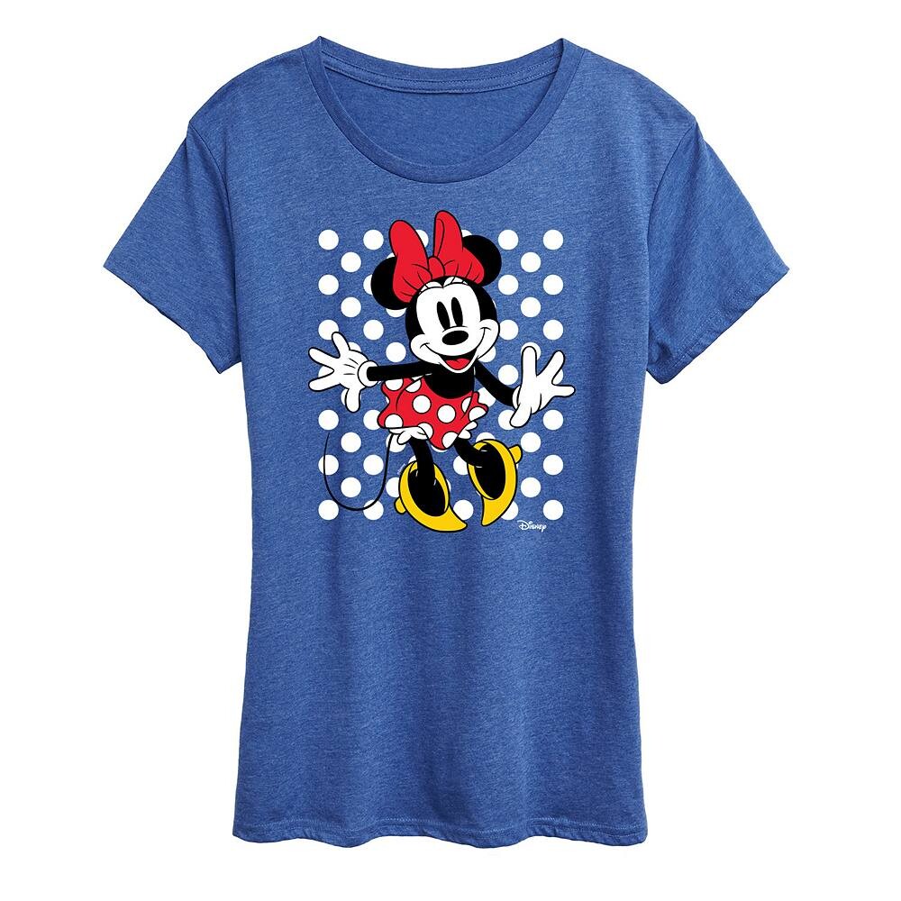 

Футболка Disney's Minnie Mouse с рисунком в горошек, цвет Heather Royal Blue