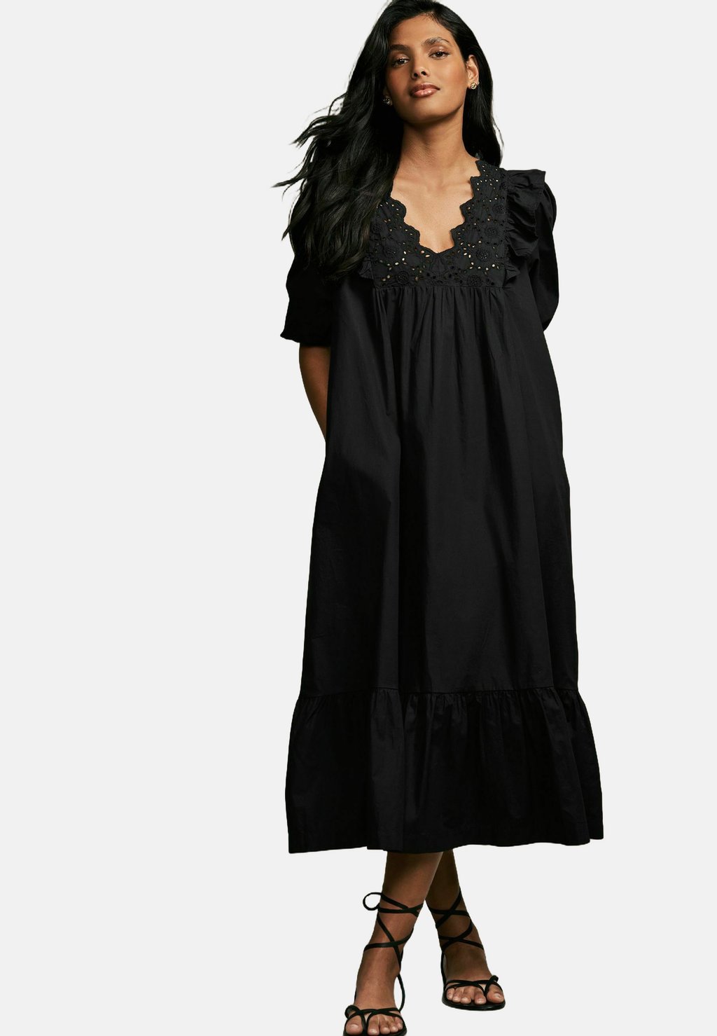 

Повседневное платье REGULAR FIT - BRODERIE FRILL Laura Ashley, черный