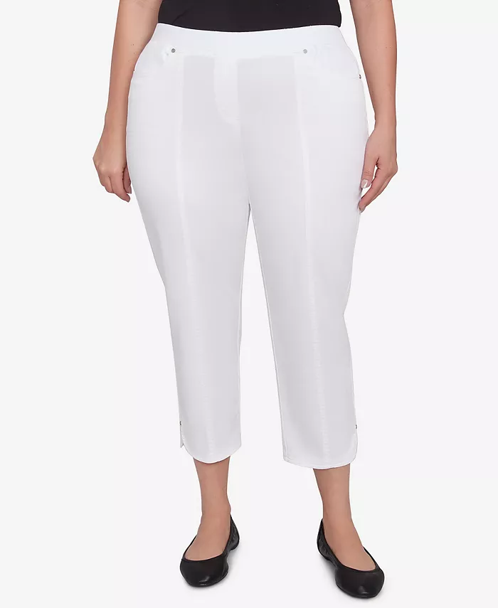 

Брюки-капри больших размеров Nantucket Tailored Tulip Hem Alfred Dunner, белый