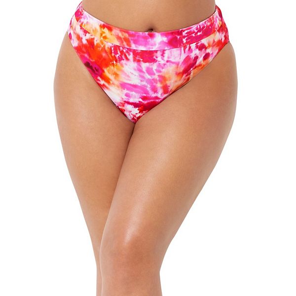 

Женские плавки с высоким вырезом Swimsuits For All, Orange Tie Dye
