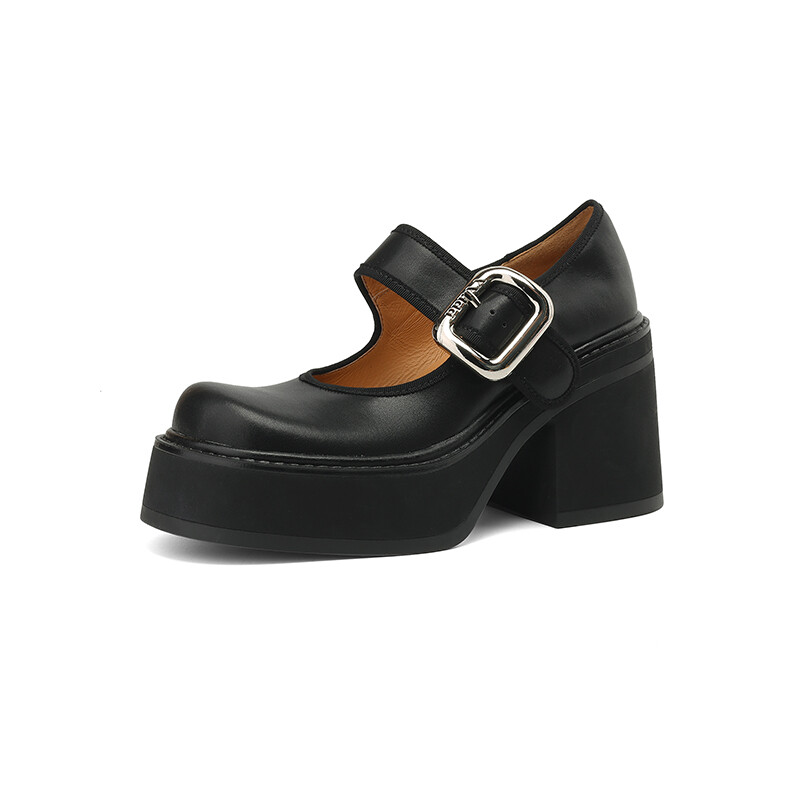 

Туфли Мэри Джейн женские Bai Shiting, цвет Black leather
