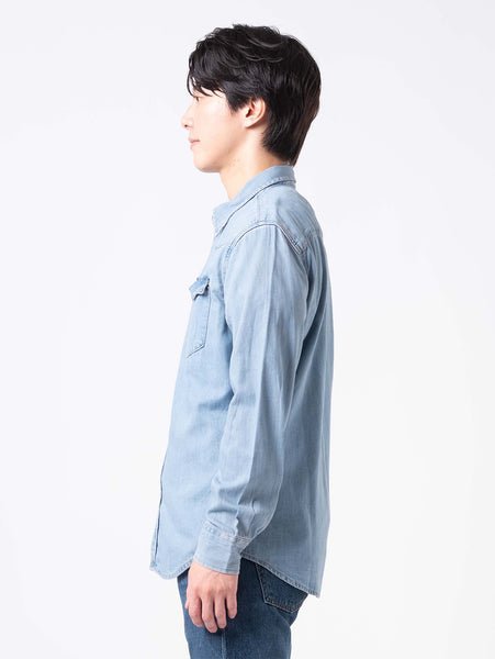 Классическая рубашка в западном стиле Levi's, Medium Indigo - Flat Finish — фото 2