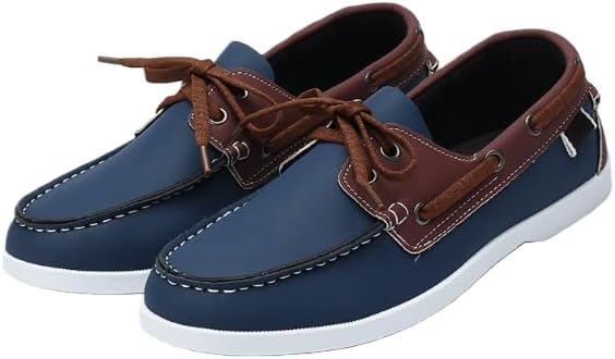 

Мужские повседневные слипоны-лодочки: готовые к работе, с мыском-мокасином для комфортной ежедневной ходьбы Hhhchpm, синий