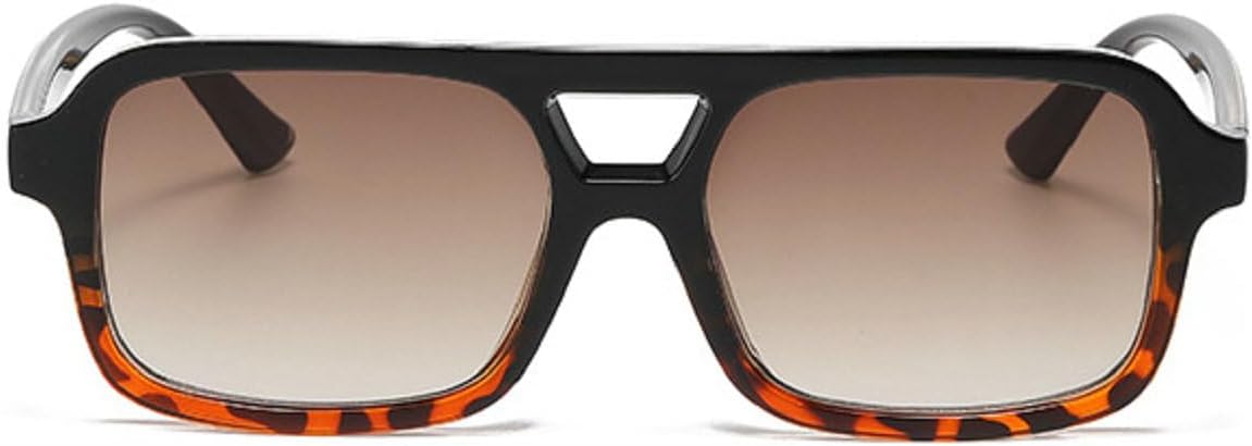 

Модные женские солнцезащитные очки с двойной перемычкой, ретро-очки с заклепками, мужские солнцезащитные очки с градиентным переходом, солнцезащитные очки UV400 5188 Melrose, Black Leopard