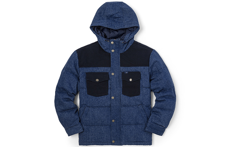 

Lee Куртка утепленная с капюшоном мужская темно-синяя, Dark Blue