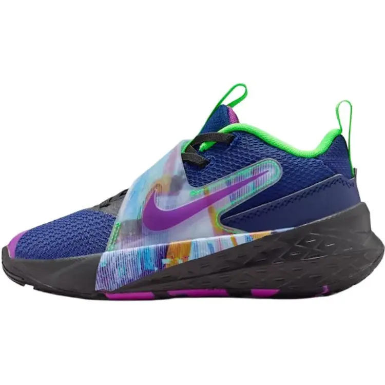 

Nike Team Hustle D 12 Low top детские баскетбольные кроссовки blue purple