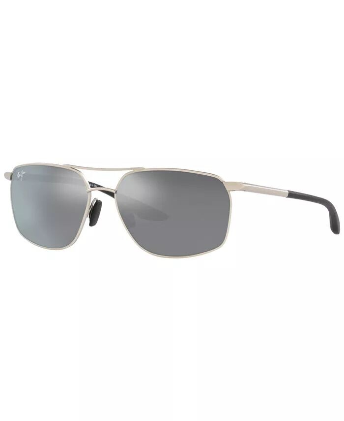 

Мужские поляризованные солнцезащитные очки Maui Jim, серебряный