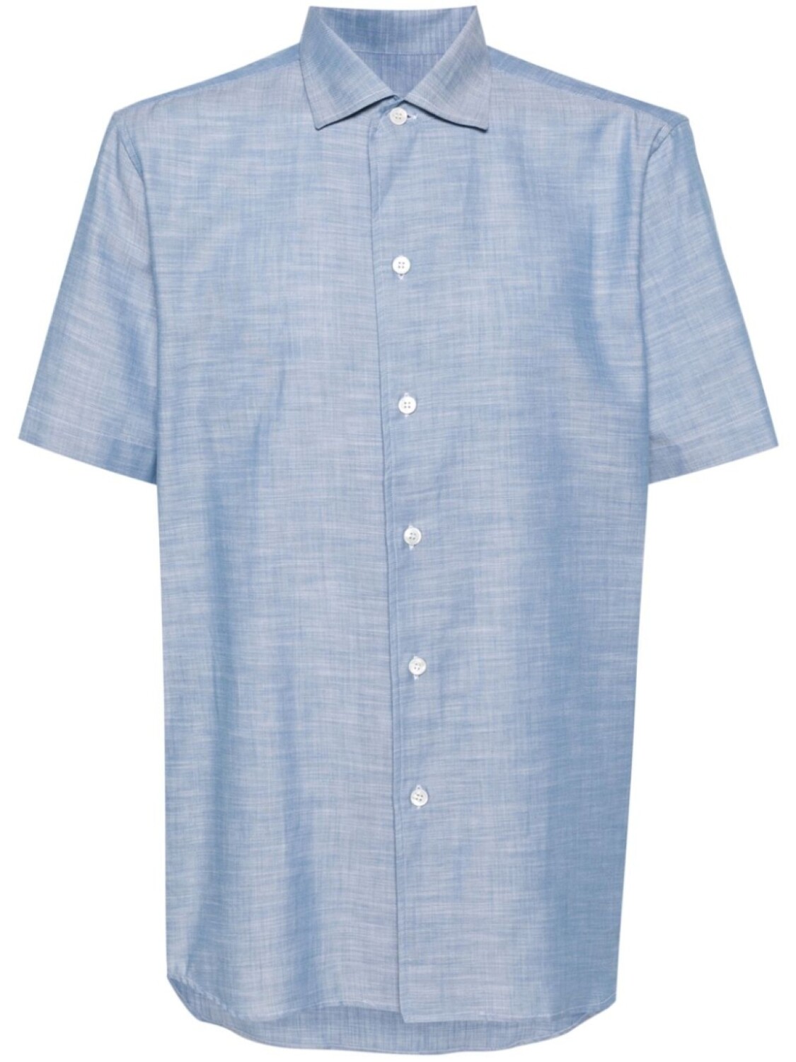 

Brioni рубашка из ткани шамбре, синий