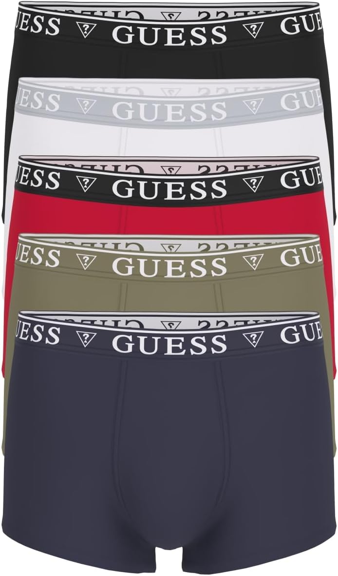 

GUESS мужские Eco Njfmb боксеры 5 шт, Black White Red Green Blue