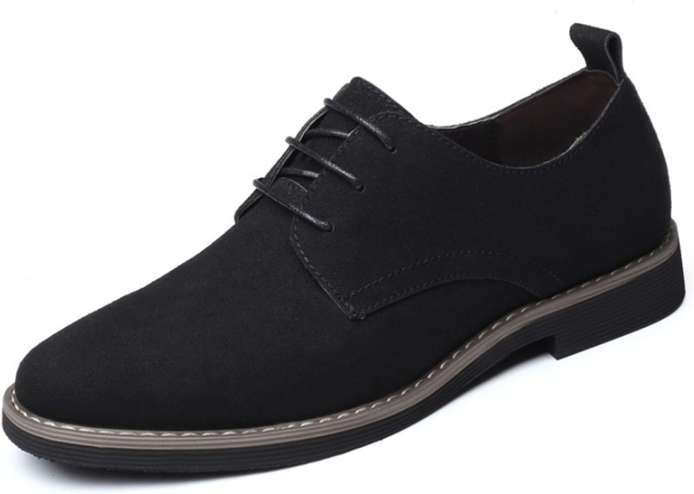 

Мужские замшевые оксфорды со шнуровкой, классические деловые и повседневные туфли Generic, черный