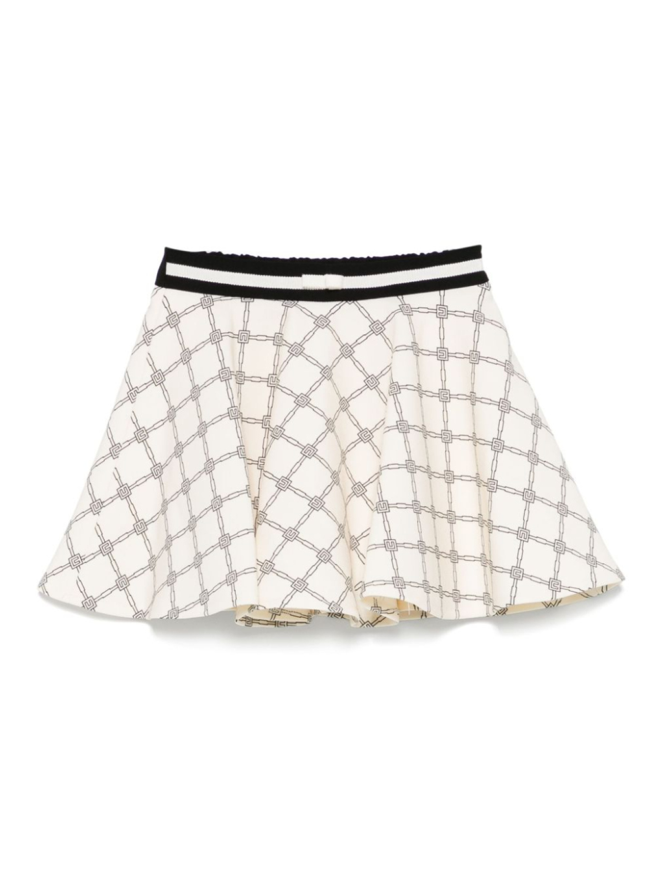 

Elisabetta Franchi La Mia Bambina юбка с монограммой, нейтральный цвет