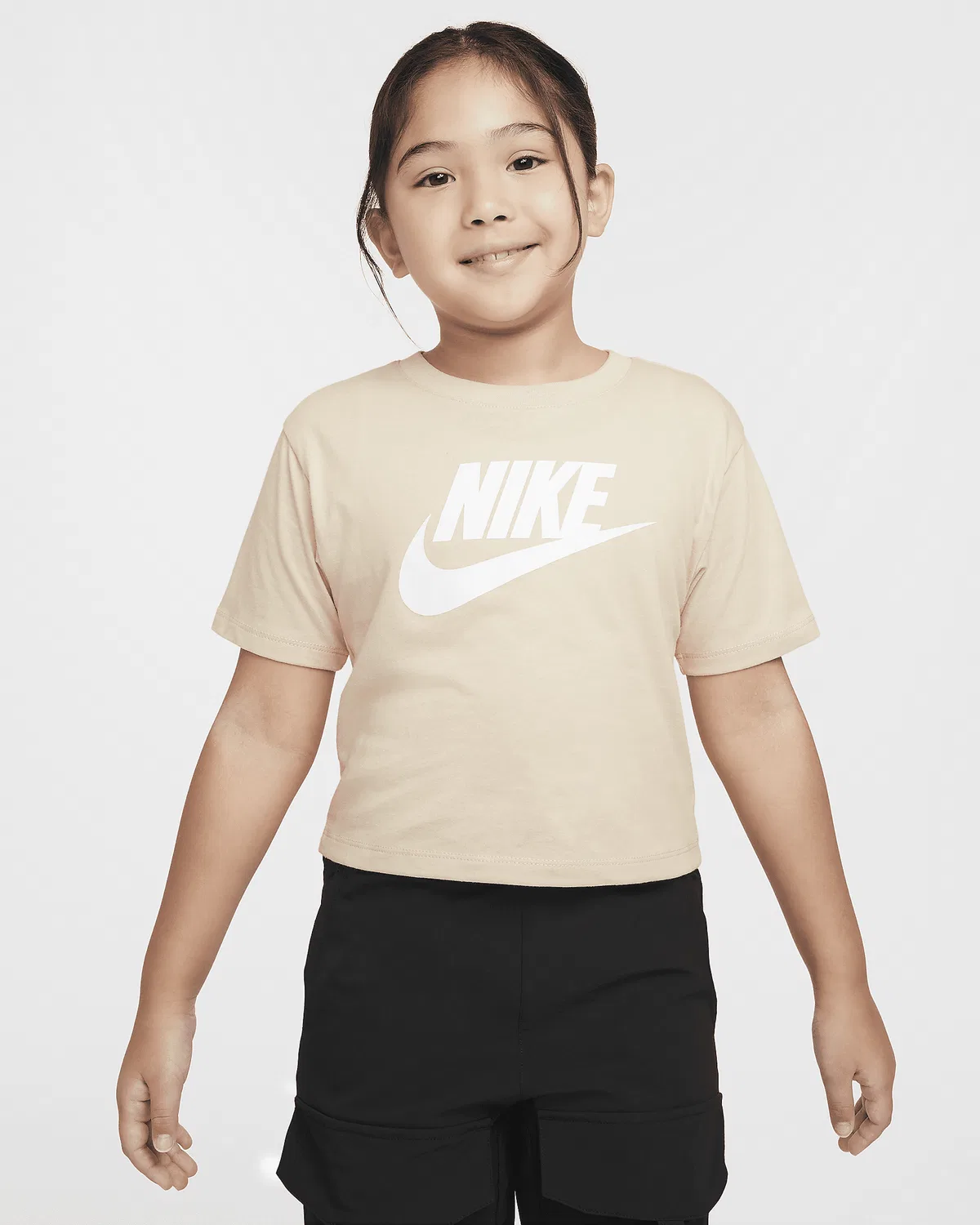 Детская футболка Nike Little Kids' Club Boxy T-Shirt, Sanddrift