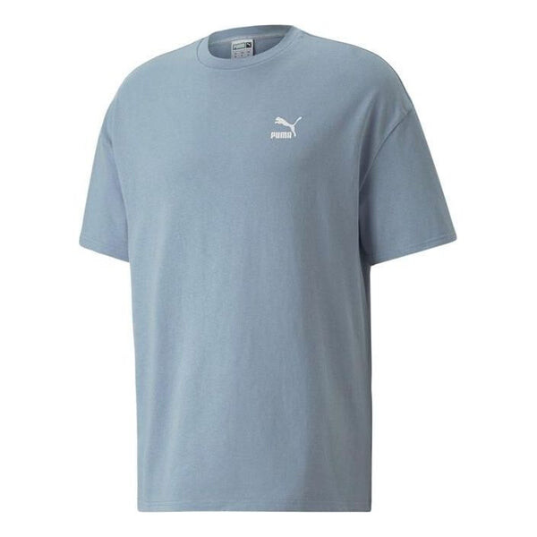 

Футболка cotton blend athletic t-shirt 'blue' Puma, синий