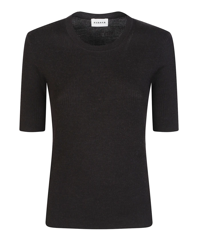 

Свитер с короткими рукавами Leila25 P.A.R.O.S.H., черный