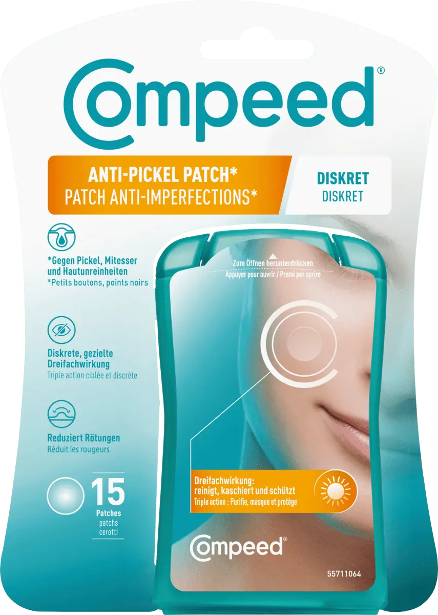 

Пластыри против прыщей Discreet 15 шт. Compeed, Синий, Пластыри против прыщей Discreet 15 шт. Compeed