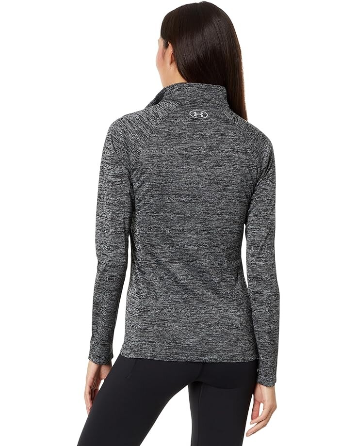 

Топ Under Armour Tech 1/2 Zip Twist Top, цвет Black/Black/Metallic Silver