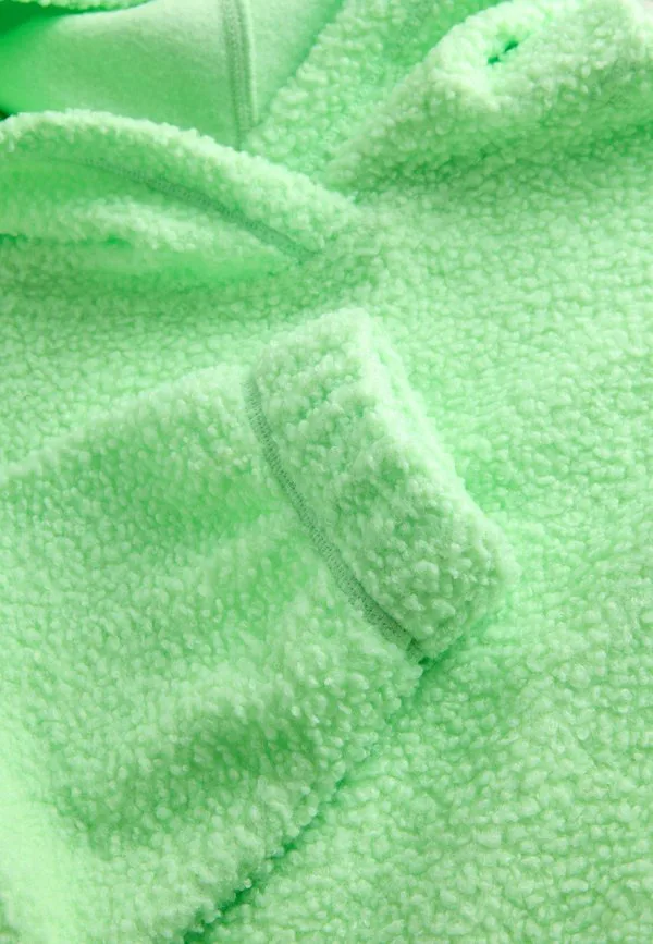 Флисовый джемпер с длинными рукавами, укороченный Next, Lime Green — фото 2