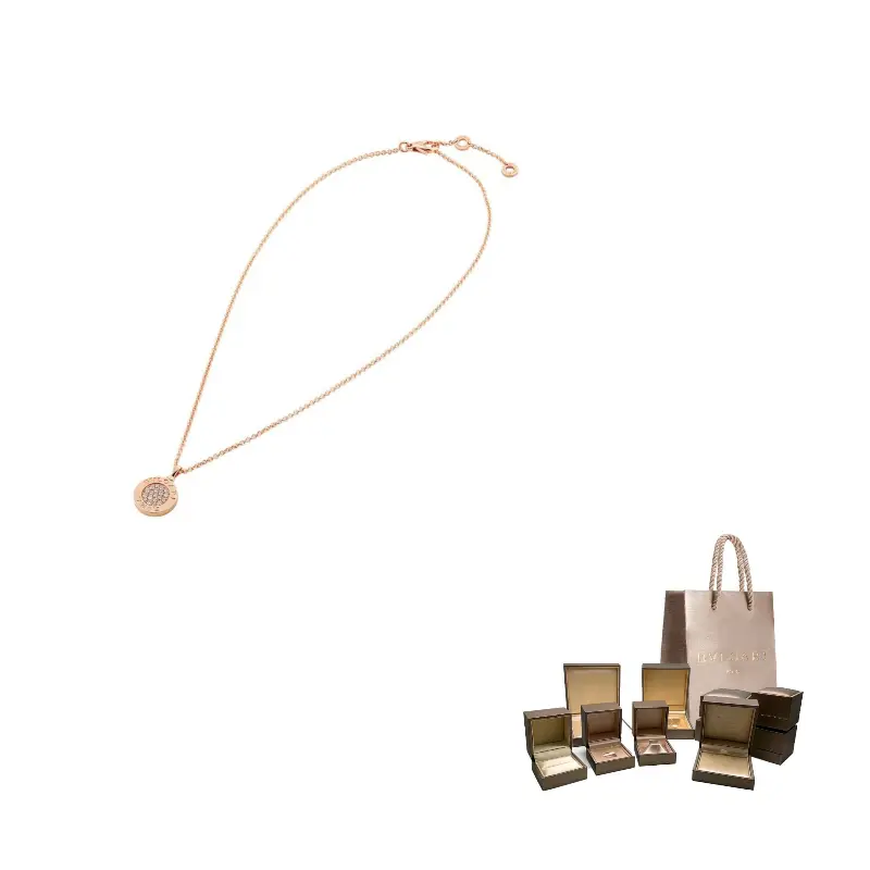 

BVLGARI Колье с паве из бриллиантов, женское, rose gold