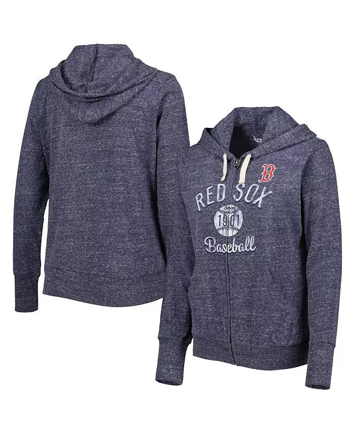 

Женская темно-синяя толстовка с молнией во всю длину Boston Red Sox Training Camp Tri-Blend Touch