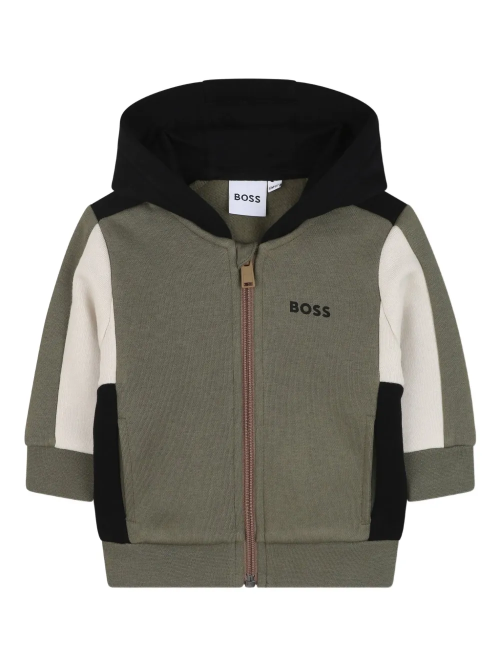 

Худи на молнии BOSS Kidswear, зеленый