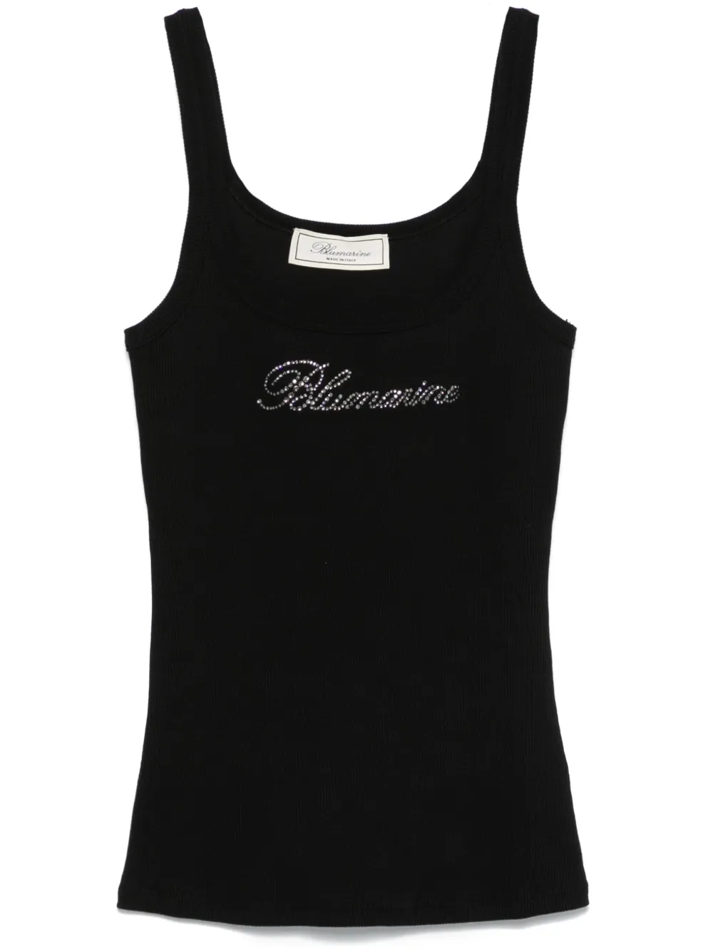 

Топ с логотипом из страз BLUMARINE, черный