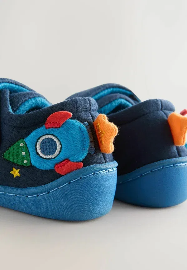 Тапочки Regular fit warm lined cupsole slippers Next, темно-синий ракета — фото 4