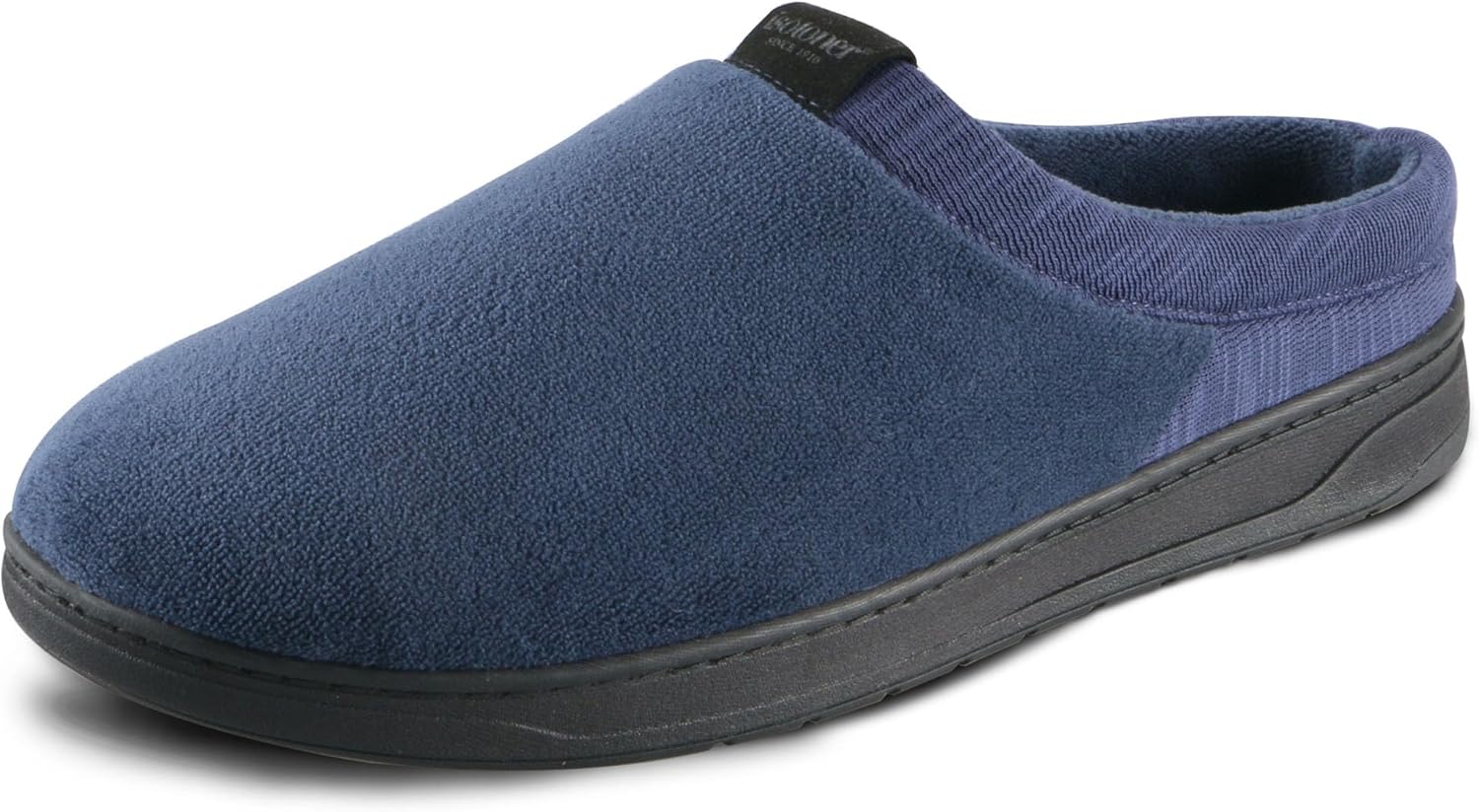 

Мужские домашние/тапочки Isotoner Jake из микротерри с эффектом памяти и поддержкой пятки, темно-синий