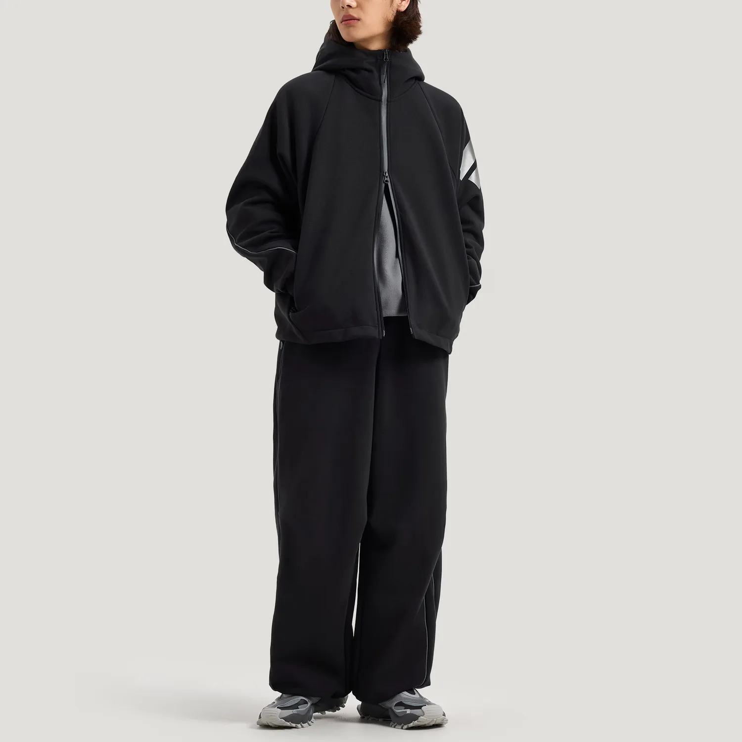 Куртка мужская FOS DOUBLE KNIT Adidas, черный — фото 4