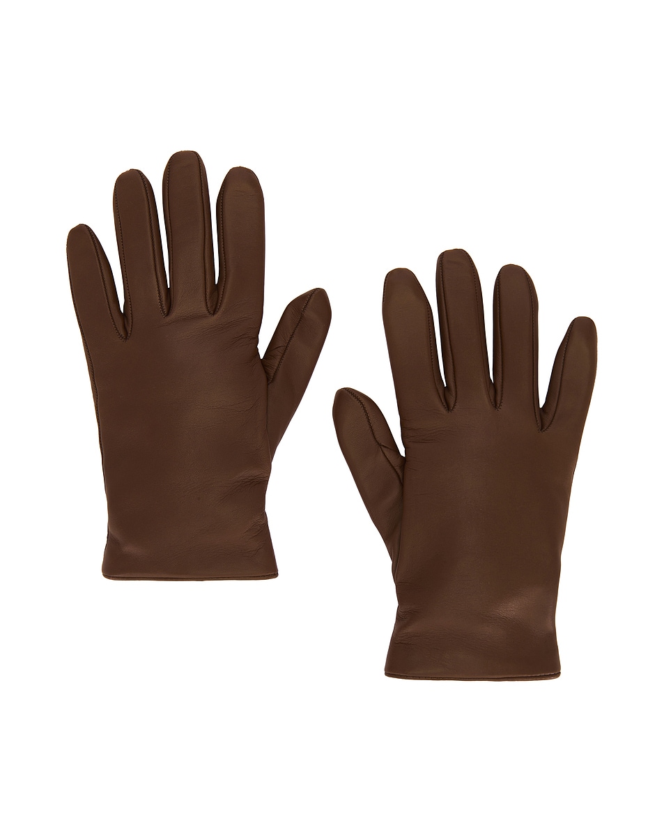 

Кожаные перчатки Saint Laurent, Brown