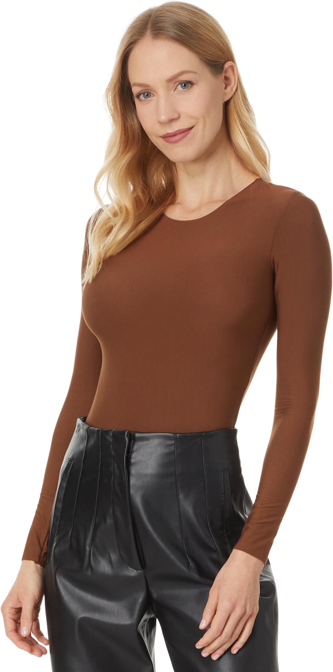 

Лонгслив Commando Butter Long Sleeve Crew Neck Bodysuits, цвет Cinnamon