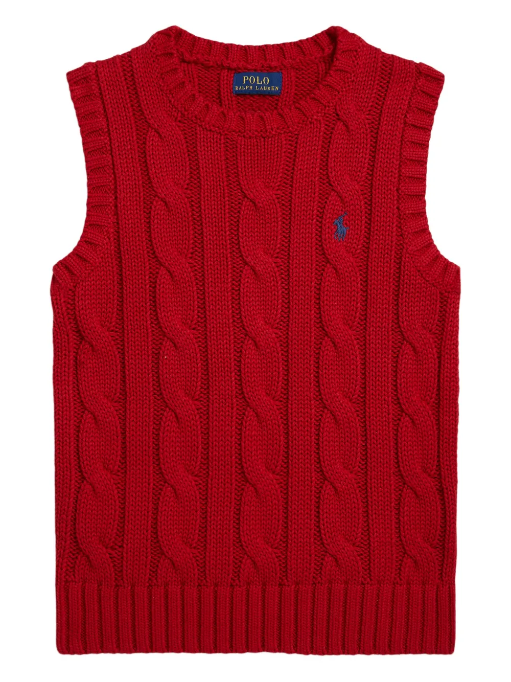 

Жилет фактурной вязки POLO RALPH LAUREN KIDS, красный
