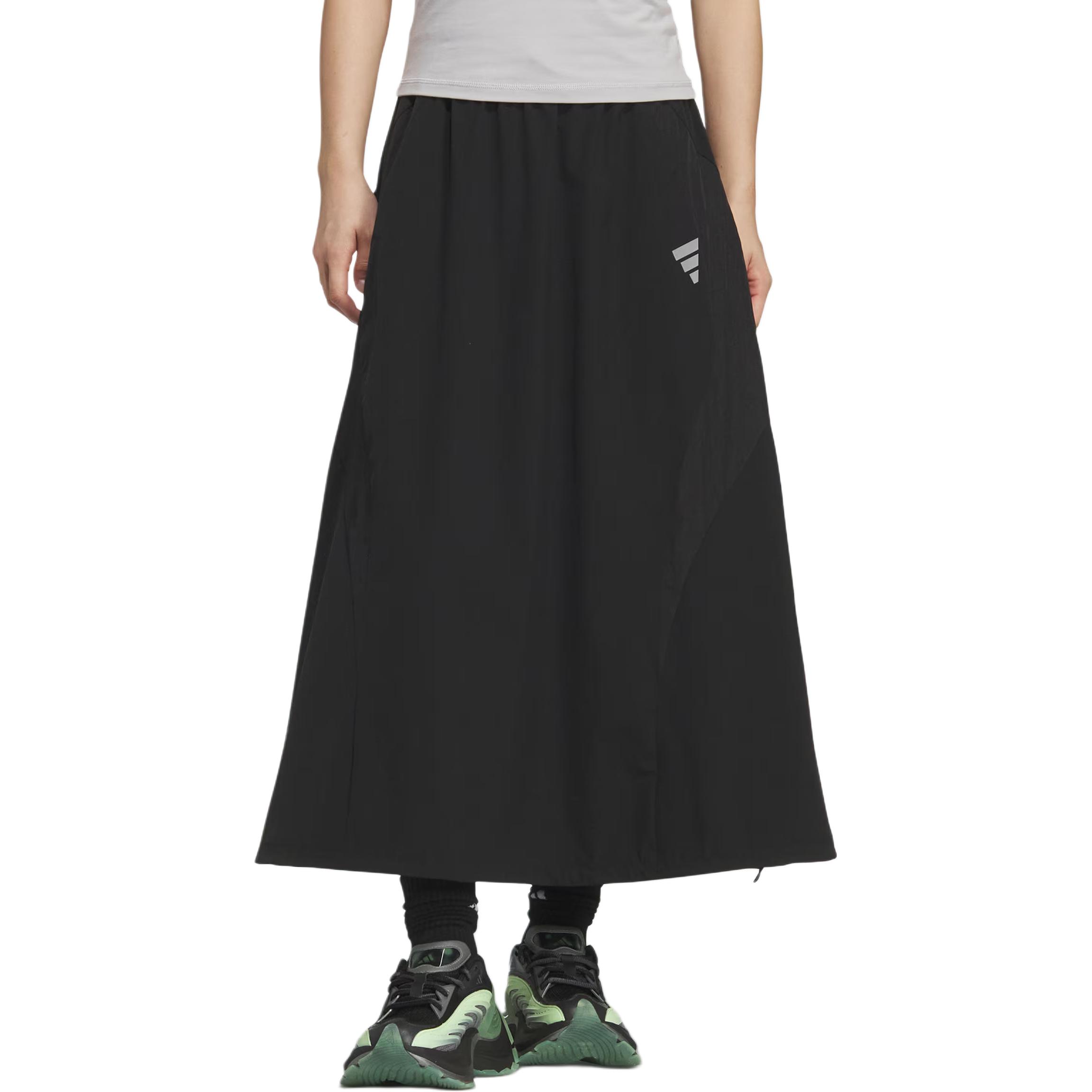 FOS SS25 FUTURE STYLE женская юбка повседневная длинная юбка Adidas, черный — фото 2