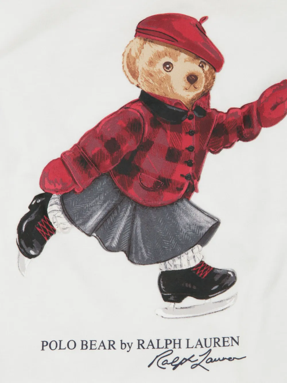 Футболка с длинным рукавом Teddy Pattinatrice Polo Ralph Lauren Kids, белый — фото 3