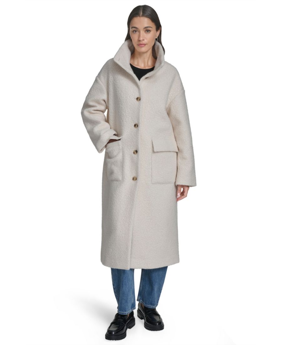 

Женское пальто-кар с воротником-стойкой и стандартным кроем Levi's, Cream